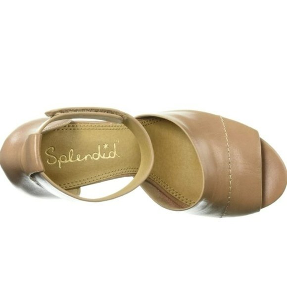 Splendid Thandie Leather Ankle-Strap Sandals Nude -6.5 - Picture 3 of 9